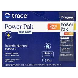 트레이스 미네랄 리서치 Trace, 파워 팩, 설탕 무함유, 시트러스, 스틱팩 30개, 개당 6.1g(0.22oz)