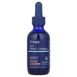 트레이스 미네랄 리서치 Trace, 이온성 비오틴 + 콜라겐, 딸기 망고, 75,000mcg, 59ml(2fl oz)