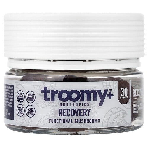 Troomy Nootropics, Recovery, Functional Mushrooms Gummies, Harvest Berry Acai, 30 Gummies, 4.76 oz (135 g) 상세 이미지