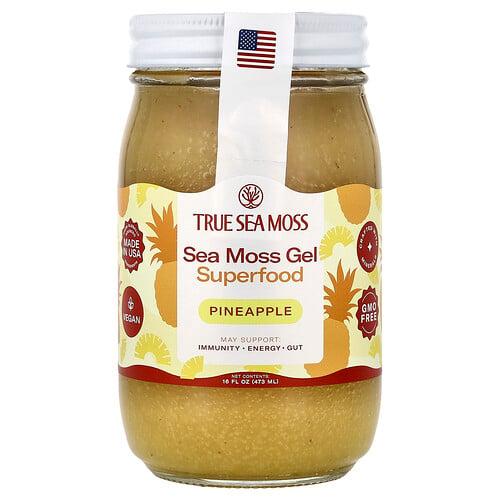 트루 씨 모스 True Sea Moss, 바다 이끼 젤 슈퍼 푸드, 파인애플, 473ml(16fl oz) 상품 이미지