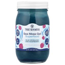 트루 씨 모스 True Sea Moss, 바다 이끼 젤 슈퍼 푸드, 블루 스피룰리나 및 라즈베리, 473ml(16fl oz)