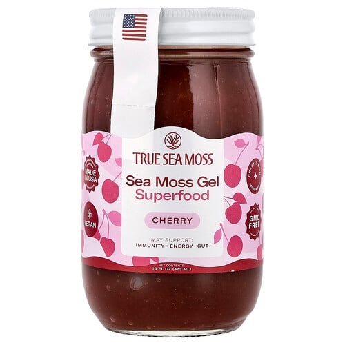 트루 씨 모스 True Sea Moss, 바다 이끼 젤 슈퍼 푸드, 체리 맛, 473ml(16fl oz) 상세 이미지
