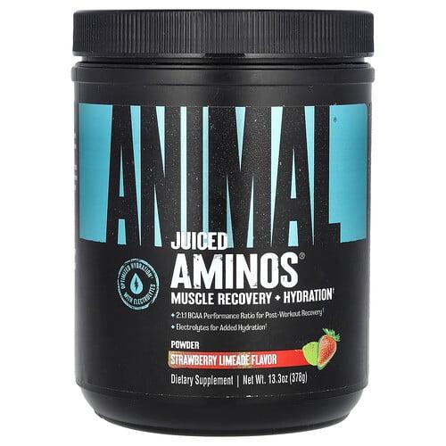 애니멀 Animal, Juiced Aminos®, 딸기 라임에이드, 378g(13.3oz) 상품 이미지
