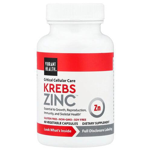바이브랜트 헬스 Vibrant Health, Krebs Zinc™, 베지 캡슐 60정 상품 이미지