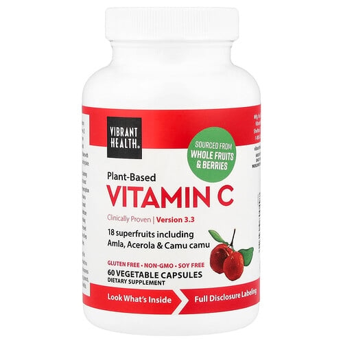 바이브랜트 헬스 Vibrant Health, 식물성 비타민C, 베지 캡슐 60정 상세 이미지