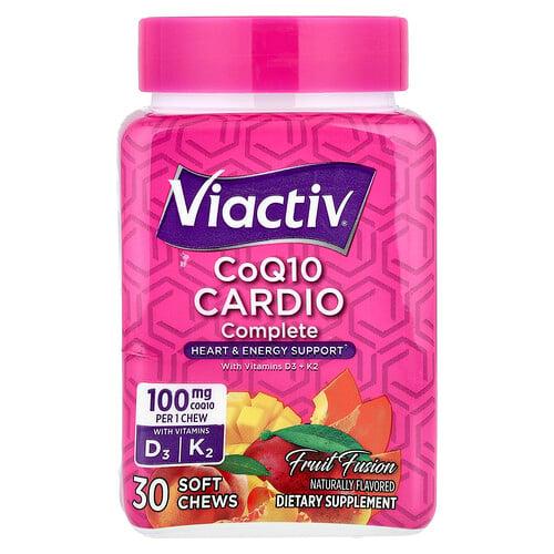바이액티브 Viactiv, 비타민D3 + K2 함유 CoQ10 카디오 컴플리트, 과일 퓨전, 소프트츄 30개 상품 이미지