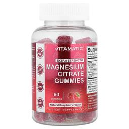 비타매틱 Vitamatic, 마그네슘시트레이트, 천연 라즈베리 맛, 구미젤리 60개
