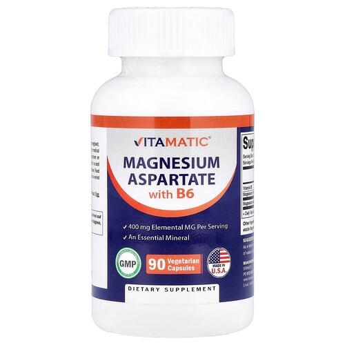 비타매틱 Vitamatic, 마그네슘아스파테이트, B6 함유, 베지 캡슐 90정 상품 이미지