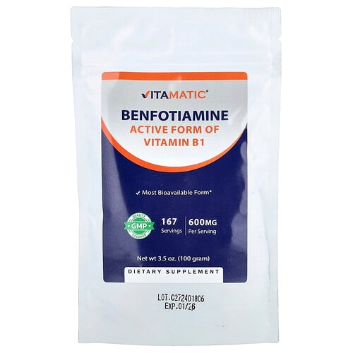 비타매틱 Vitamatic, 벤포티아민, 100g(3.5oz) 상세 이미지
