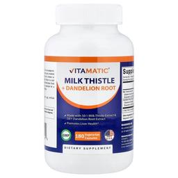 비타매틱 Vitamatic, 밀크시슬 + 민들레 뿌리, 베지 캡슐 180정
