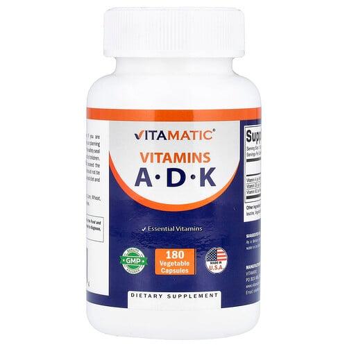 비타매틱 Vitamatic, 비타민A, D, K, 베지 캡슐 180정 상품 이미지