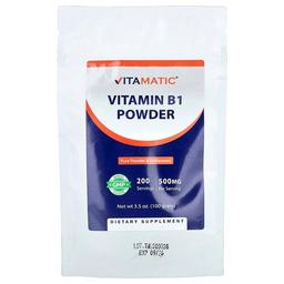 비타매틱 Vitamatic, 비타민B1 분말, 무맛, 100g(3.5oz)