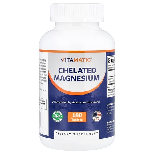 비타매틱 Vitamatic, 킬레이트화 마그네슘, 180정(1정당 300mg) 상세 이미지