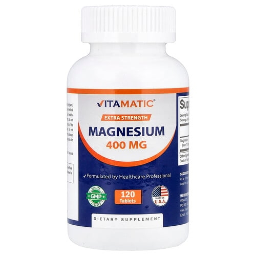 비타매틱 Vitamatic, 마그네슘, 400mg, 120정 상세 이미지