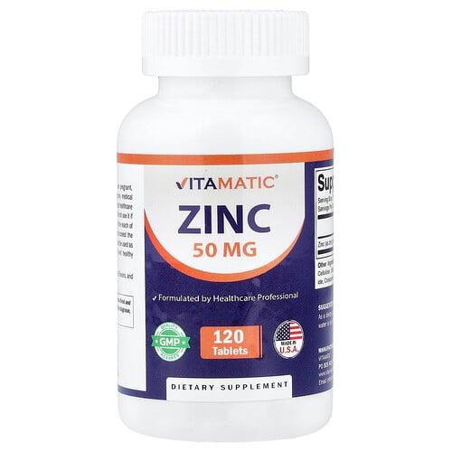 비타매틱 Vitamatic, 아연, 50mg, 120정 상품 이미지