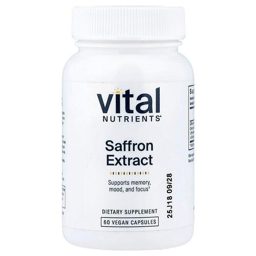 Vital Nutrients, 사프란 추출물, 비건 캡슐 60정(캡슐 1정당 15mg) 상품 이미지