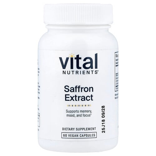 Vital Nutrients, 사프란 추출물, 비건 캡슐 60정(캡슐 1정당 15mg) 상세 이미지