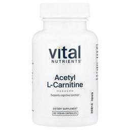 Vital Nutrients, 아세틸 l-카르니틴, 500mg, 베지 캡슐 60정