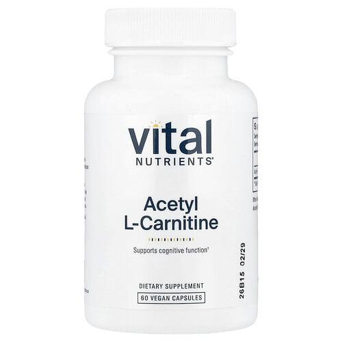 Vital Nutrients, 아세틸 l-카르니틴, 500mg, 베지 캡슐 60정 상품 이미지