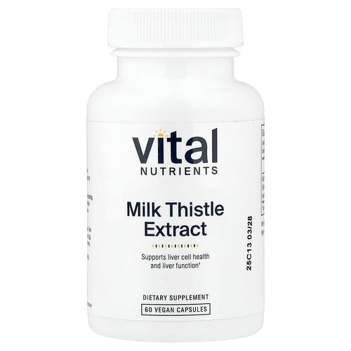 Vital Nutrients, 밀크시슬 추출물, 250mg, 베지 캡슐 60정 상세 이미지
