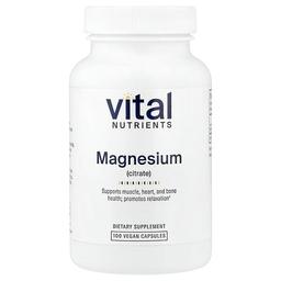 Vital Nutrients, 마그네슘시트레이트, 비건 캡슐 100정(캡슐 1정당 150mg)