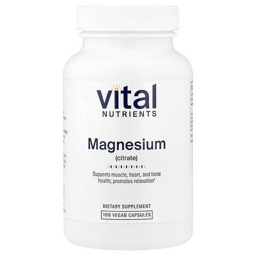 Vital Nutrients, 마그네슘시트레이트, 비건 캡슐 100정(캡슐 1정당 150mg) 상품 이미지
