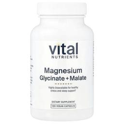 Vital Nutrients, 글리신산 마그네슘 + 말레이트, 비건 캡슐 100정(캡슐당 120mg)
