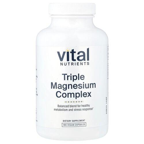 Vital Nutrients, 트리플 마그네슘 복합체, 비건 캡슐 180정(캡슐당 250mg) 상품 이미지