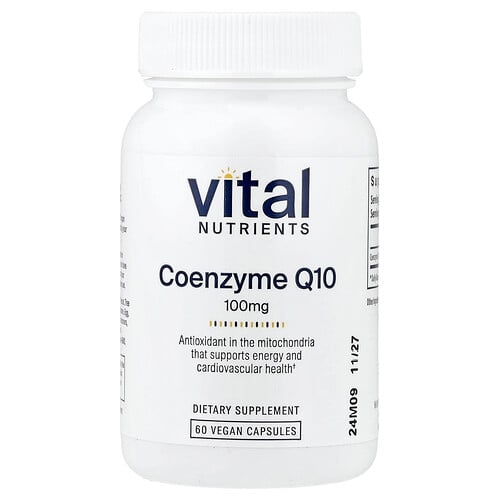 Vital Nutrients, 코엔자임 Q10, 100mg, 베지 캡슐 60정 상세 이미지