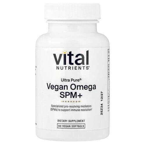 Vital Nutrients, Ultra Pure®, 비건 오메가 SPM+, 비건 소프트젤 90정 상품 이미지