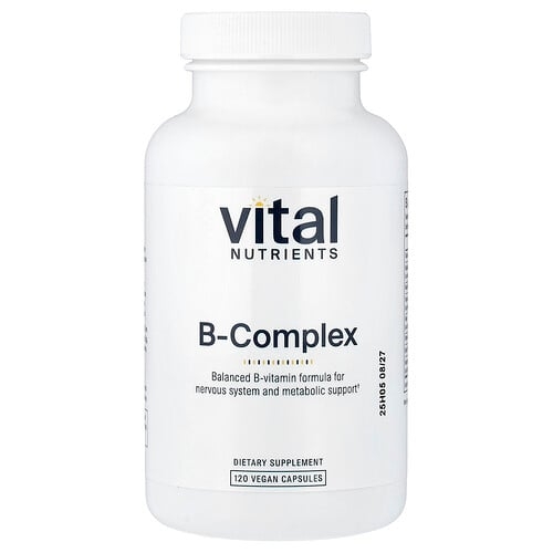 Vital Nutrients, B-복합체, 베지 캡슐 120정 상세 이미지