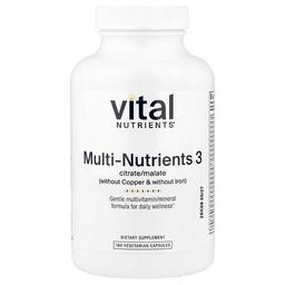 Vital Nutrients, 종합 영양소 3, 베지 캡슐 180정