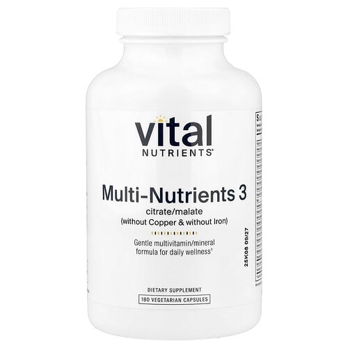 Vital Nutrients, 종합 영양소 3, 베지 캡슐 180정 상세 이미지
