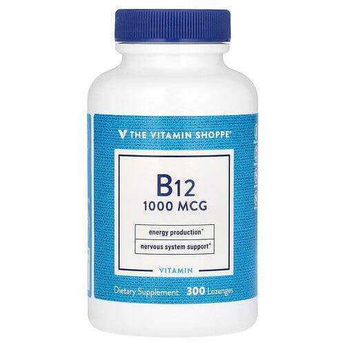 더 비타민 샵 The Vitamin Shoppe, B12, 1,000mcg, 사탕 정제 300정 상품 이미지