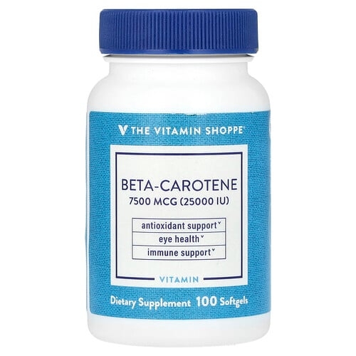 더 비타민 샵 The Vitamin Shoppe, 베타카로틴, 7,500mcg(25,000IU), 소프트젤 100정 상세 이미지