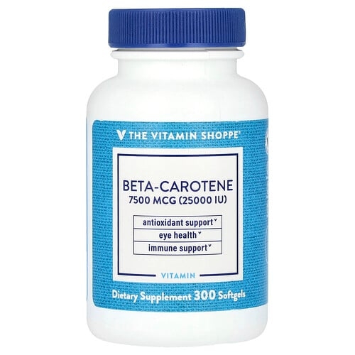 더 비타민 샵 The Vitamin Shoppe, 베타카로틴, 7,500mcg(25,000IU), 소프트젤 300정 상세 이미지