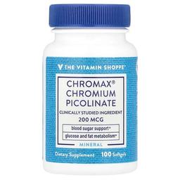 더 비타민 샵 The Vitamin Shoppe, Chromax® 피콜린산크로뮴, 200mcg, 소프트젤 100정