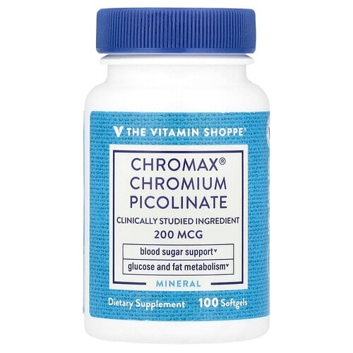 더 비타민 샵 The Vitamin Shoppe, Chromax® 피콜린산크로뮴, 200mcg, 소프트젤 100정 상세 이미지