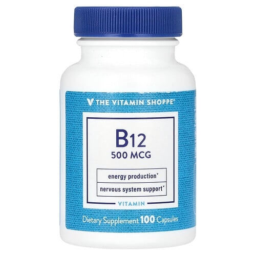 더 비타민 샵 The Vitamin Shoppe, B12, 500mcg, 캡슐 100정 상세 이미지