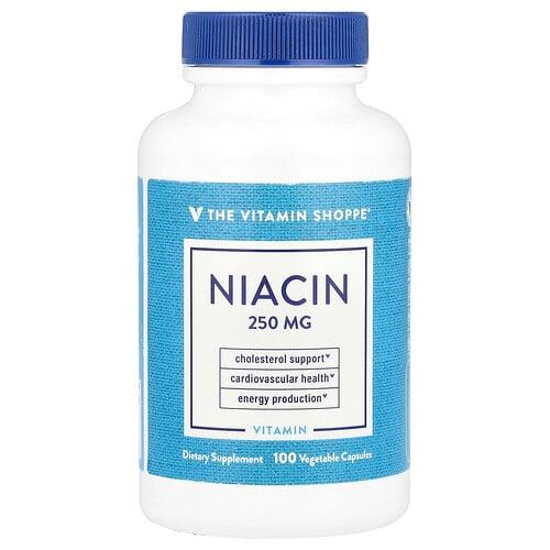 더 비타민 샵 The Vitamin Shoppe, 니아신, 250mg, 베지 캡슐 100정 상품 이미지