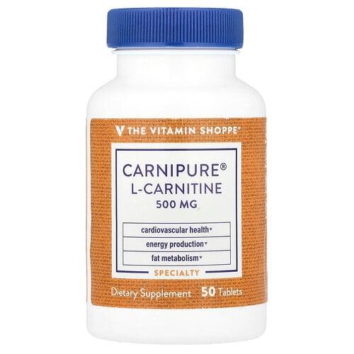 더 비타민 샵 The Vitamin Shoppe, Carnipure® l-카르니틴, 500mg, 50정 상품 이미지