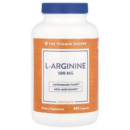 더 비타민 샵 The Vitamin Shoppe, L-알지닌, 500mg, 캡슐 300정