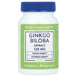 더 비타민 샵 The Vitamin Shoppe, 은행나무 추출물, 120mg, 베지 캡슐 60정