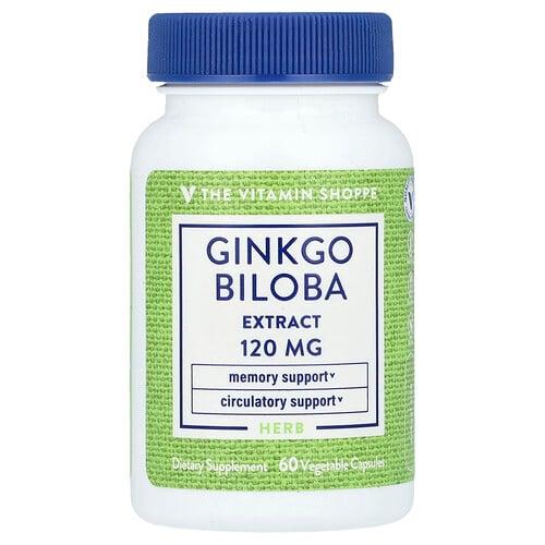 더 비타민 샵 The Vitamin Shoppe, 은행나무 추출물, 120mg, 베지 캡슐 60정 상품 이미지