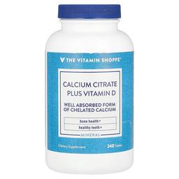 더 비타민 샵 The Vitamin Shoppe, 구연산 칼슘 및 비타민D, 240정