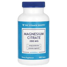 더 비타민 샵 The Vitamin Shoppe, 마그네슘시트레이트, 200mg, 100정