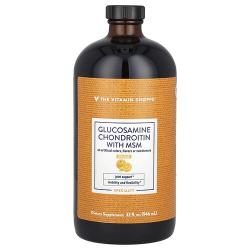 더 비타민 샵 The Vitamin Shoppe, MSM 함유 글루코사민 콘드로이틴, 오렌지, 946ml(32fl oz) 상세 이미지