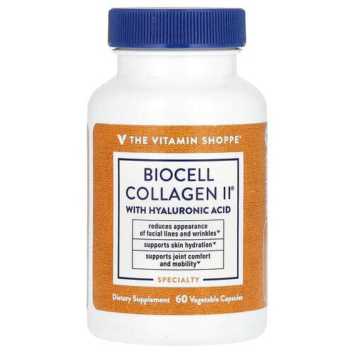 더 비타민 샵 The Vitamin Shoppe, Biocell 콜라겐 II, 히알루론산 함유, 베지 캡슐 60정 상품 이미지