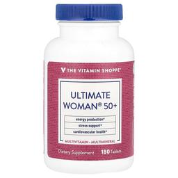 더 비타민 샵 The Vitamin Shoppe, Ultimate Woman® 50+, 종합비타민 및 종합 미네랄, 180정