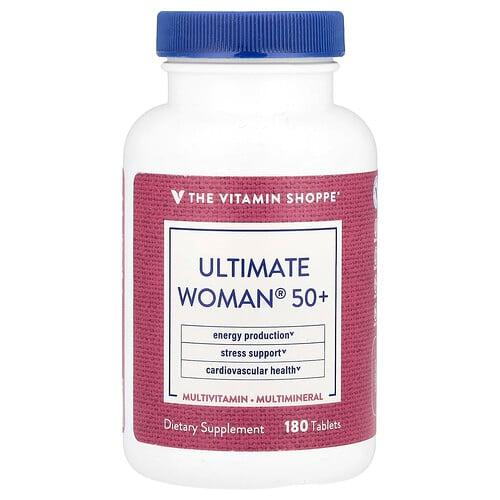 더 비타민 샵 The Vitamin Shoppe, Ultimate Woman® 50+, 종합비타민 및 종합 미네랄, 180정 상품 이미지